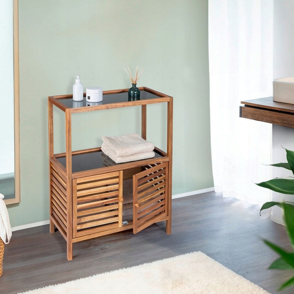 FONDI bathroom shelf with acacia wood cabinet – The perfect solution for your bathroom