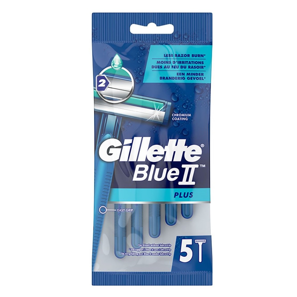 Blue II Plus jednorazowe maszynki do golenia 5szt. – Gładkie golenie dla mężczyzn