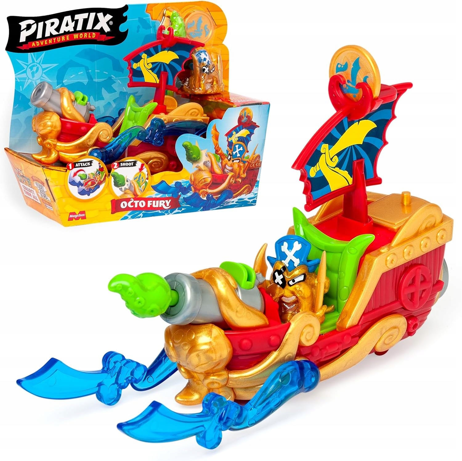 Statek Piracki Magic Box Piratix Octo Fury – Przygoda na Siedmiu Morzach
