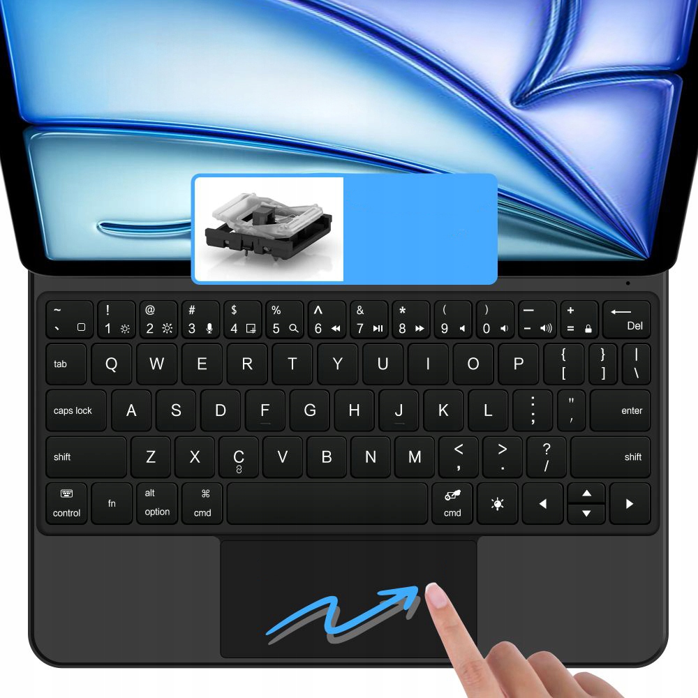 Wbudowana podświetlana klawiatura Bluetooth