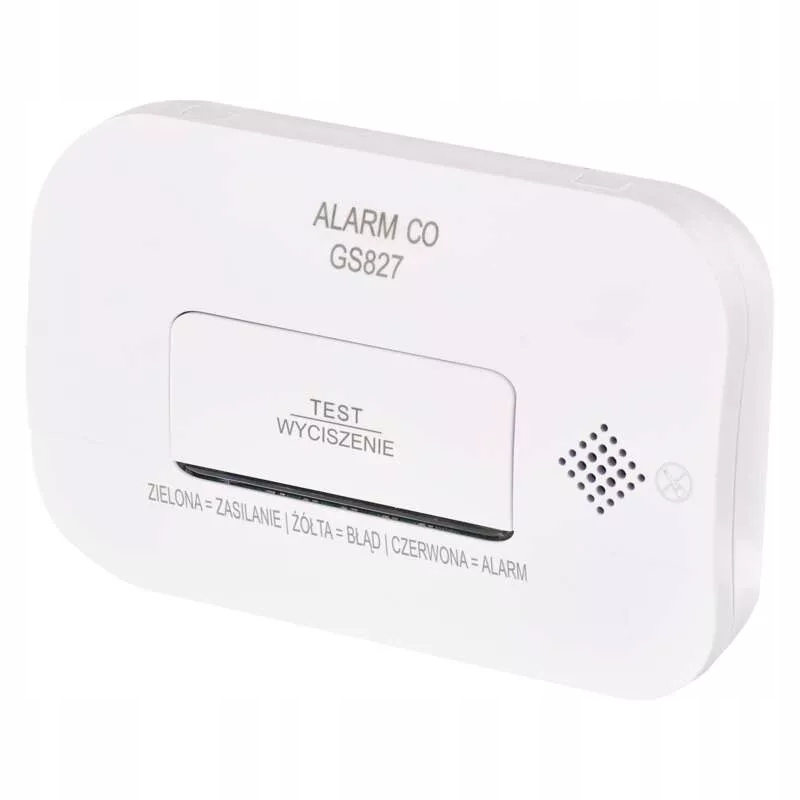 Czujnik tlenku węgla (czadu) bateryjny GS827 PL – Twoje bezpieczeństwo w każdym pomieszczeniu