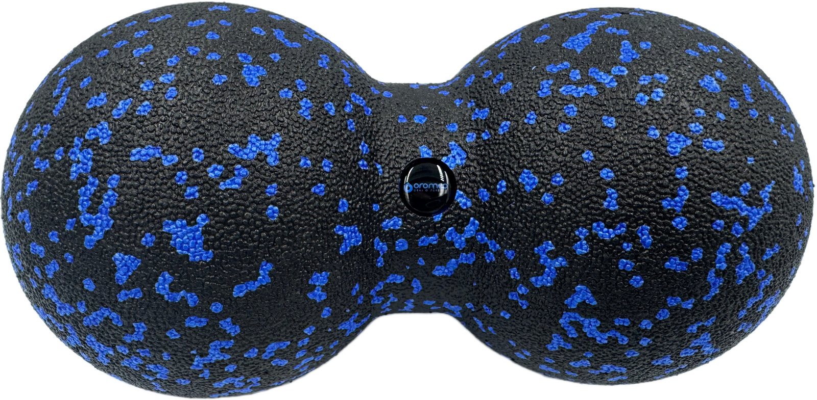 Podwójna piłka do masażu 12 cm – Czarno-niebieski roller do regeneracji mięśni
