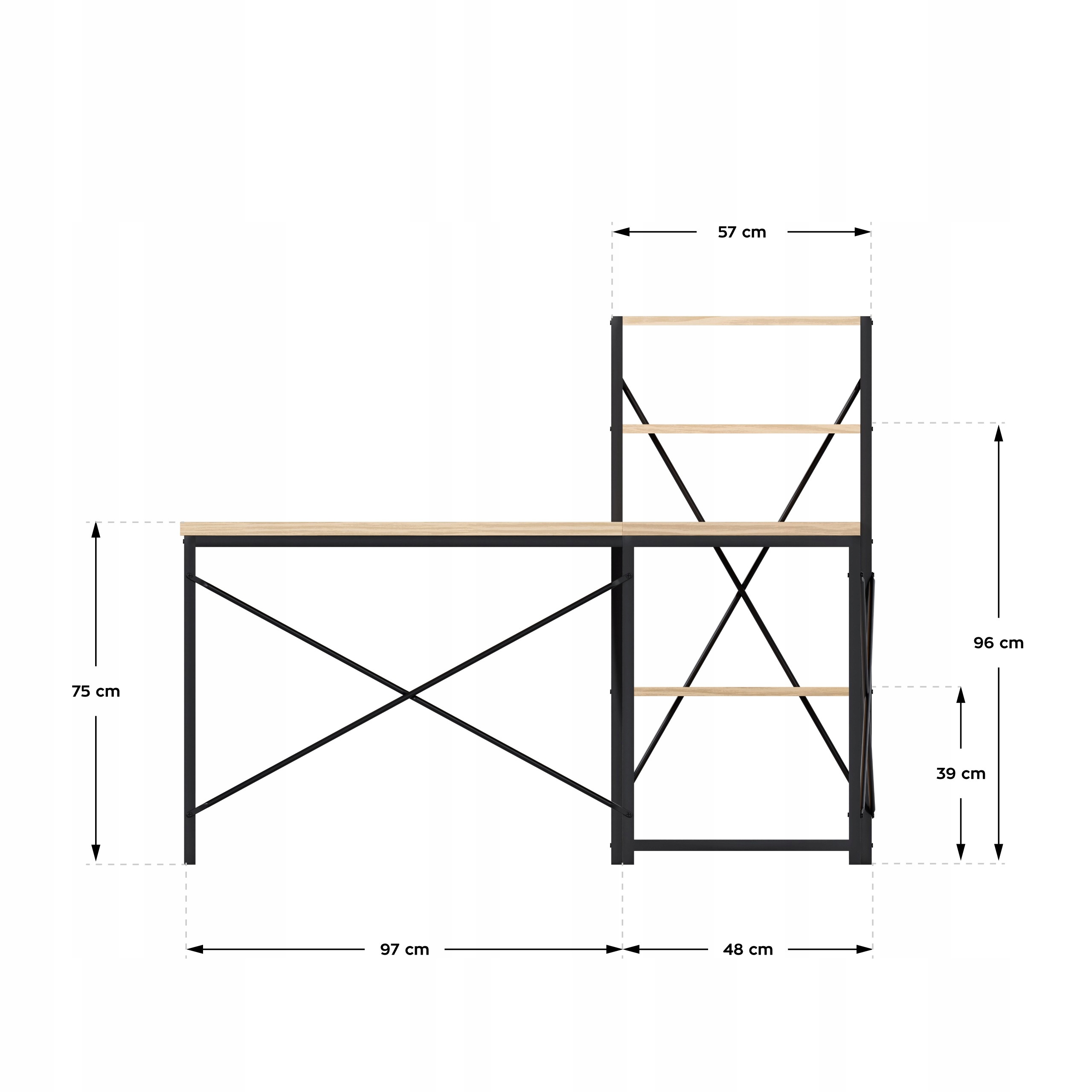 Przestronna powierzchnia robocza dla komfortu pracy
