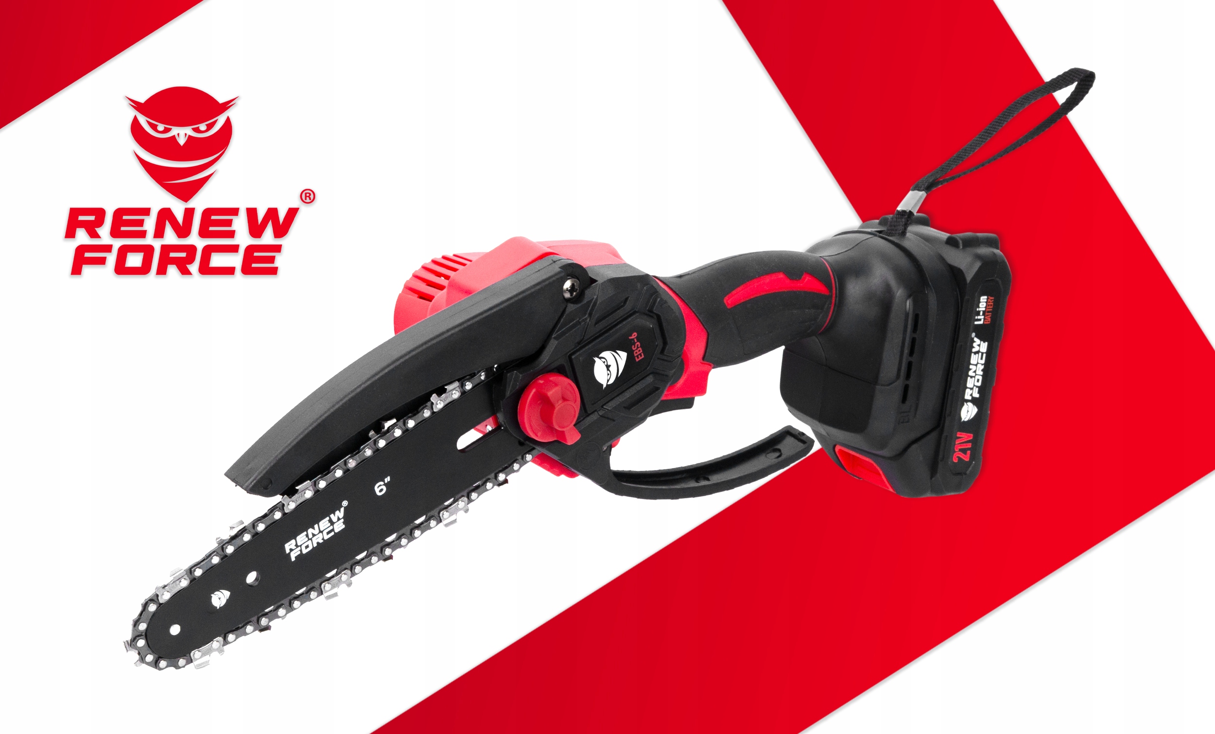 Piła łańcuchowa RENEW FORCE 800 W – Twoje niezawodne narzędzie do cięcia