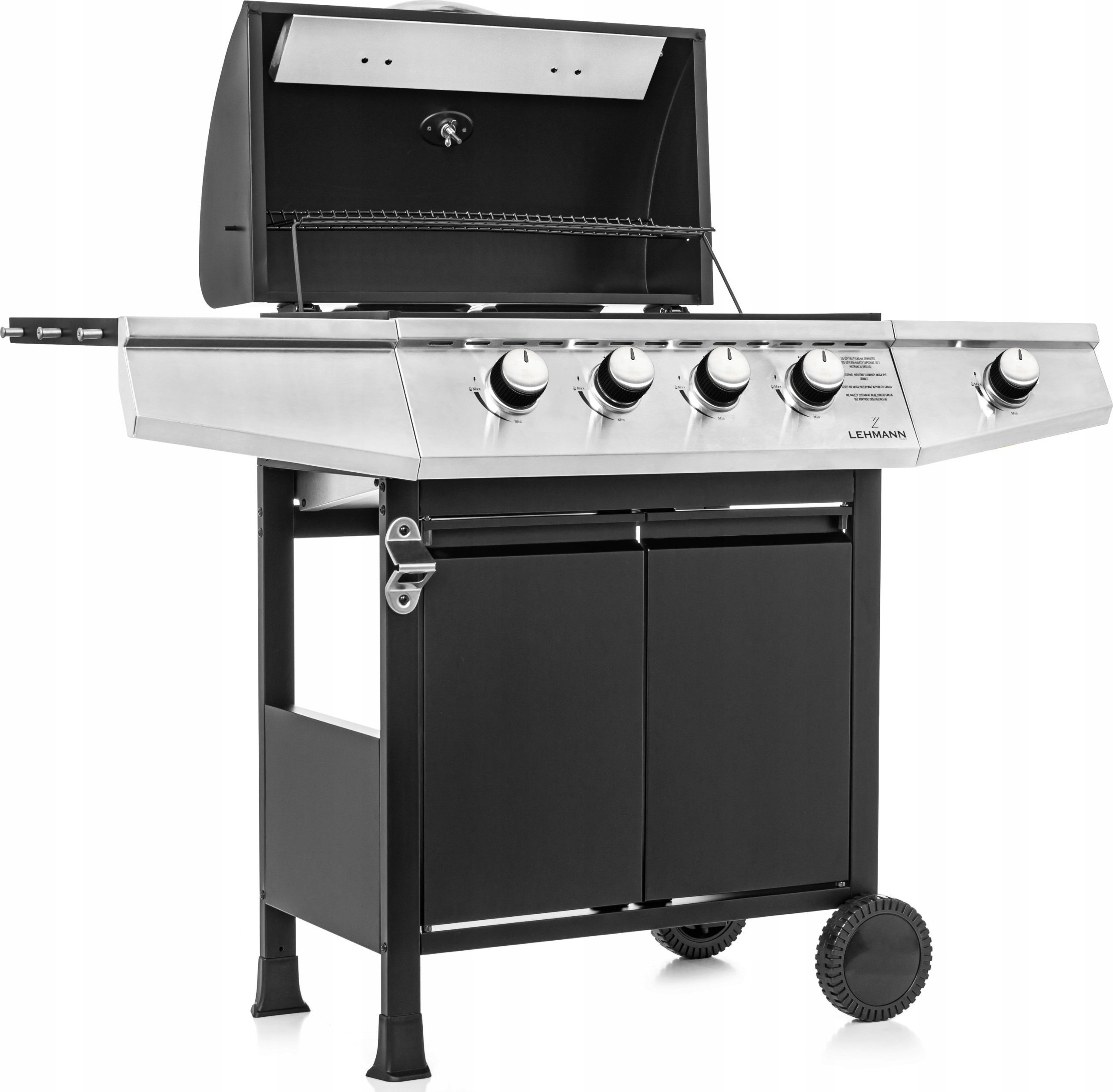 MOCNY GRILL GAZOWY LEHMANN OHIO 4+1 ŻELIWNY RUSZT Stan opakowania oryginalne