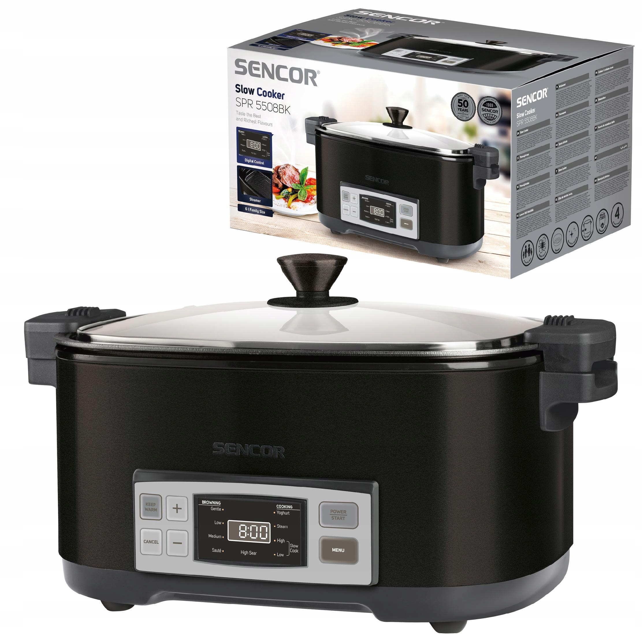 Cyfrowy wyświetlacz LED – Wygodne sterowanie i monitorowanie procesu gotowania