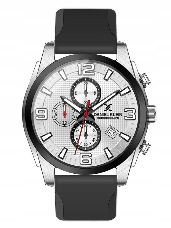 Stylowy design – Biała tarcza i srebrna bransoleta