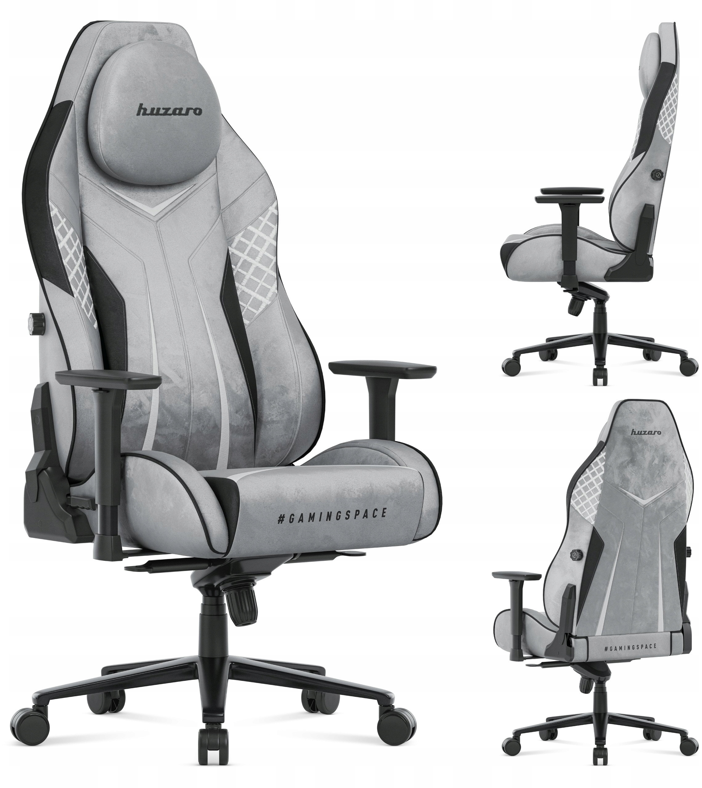 Fotel gamingowy Huzaro FORCE 8.3 Grey – Komfort i styl w Twoim setupie