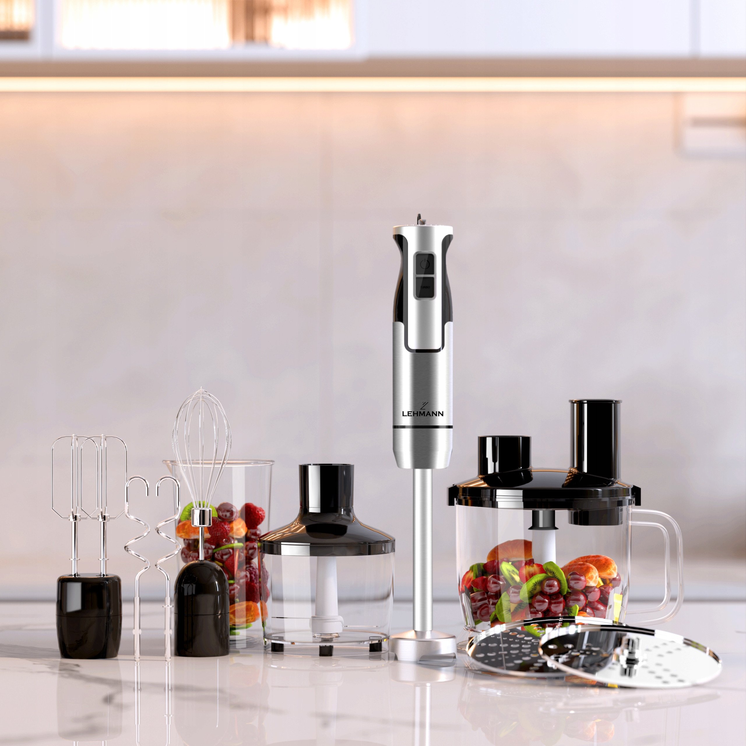 BLENDER RĘCZNY WIELOFUNKCYJNY MIKSER MOCNY TURBO OSTRZA ROZDRABNIACZ 1200W Funkcje mielenie mieszanie miksowanie rozdrabnianie szatkowanie tarcie ubijanie ucieranie inne