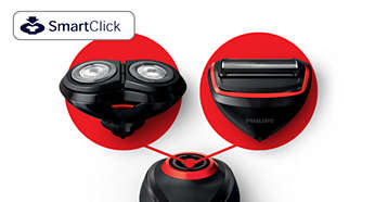 System SmartClick umożliwia łatwą wymianę nasadek