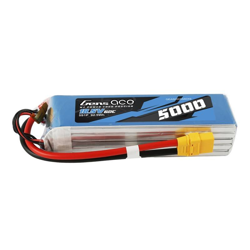 Akumulator LiPo Gens Ace Bashing 5000mAh 18.5V 60C 5S1P - XT90 – Wydajne źródło zasilania dla modeli RC