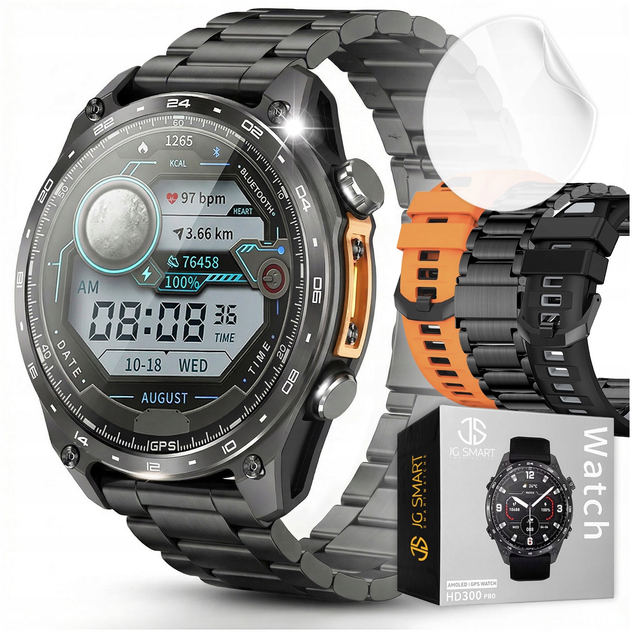 Smartwatch Zegarek Męski GPS 4GB MAPY AMOLED CIŚNIENIE MENU PL WODOODPORNY – Twój niezawodny partner w aktywności