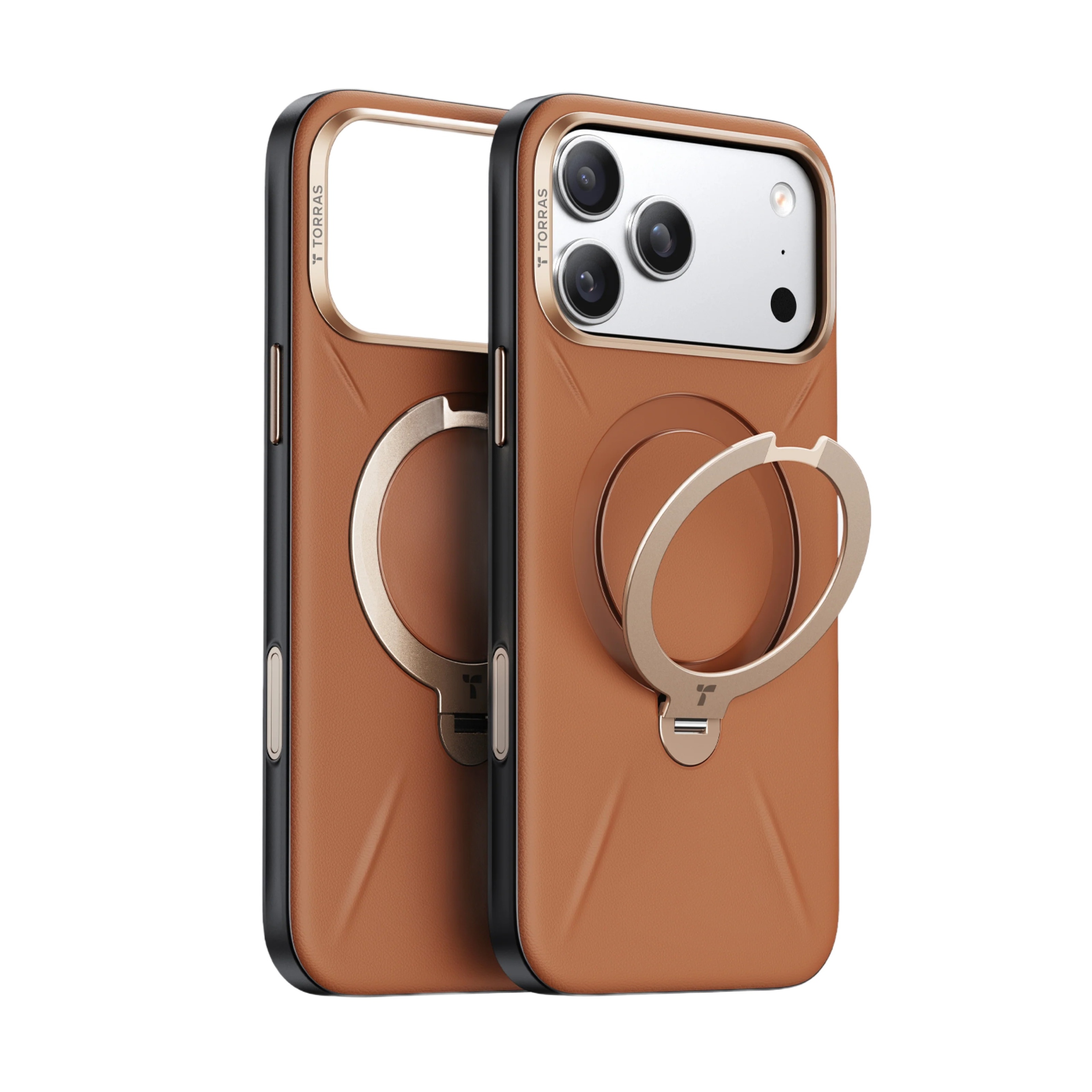 TORRAS QPro Leather – Etui do iPhone 17 Pro w kolorze brązowym