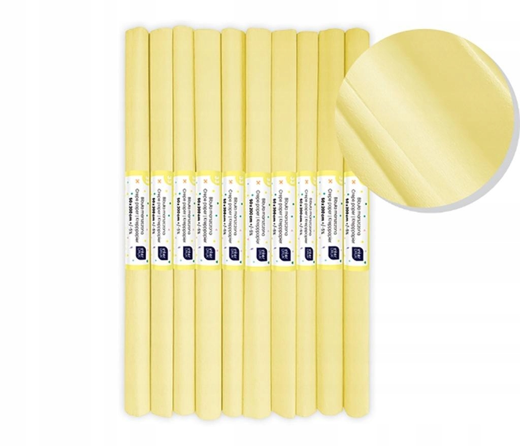 Bibuła marszczona nr 33 słomkowy pastel (10szt) – Idealna do kreatywnych projektów