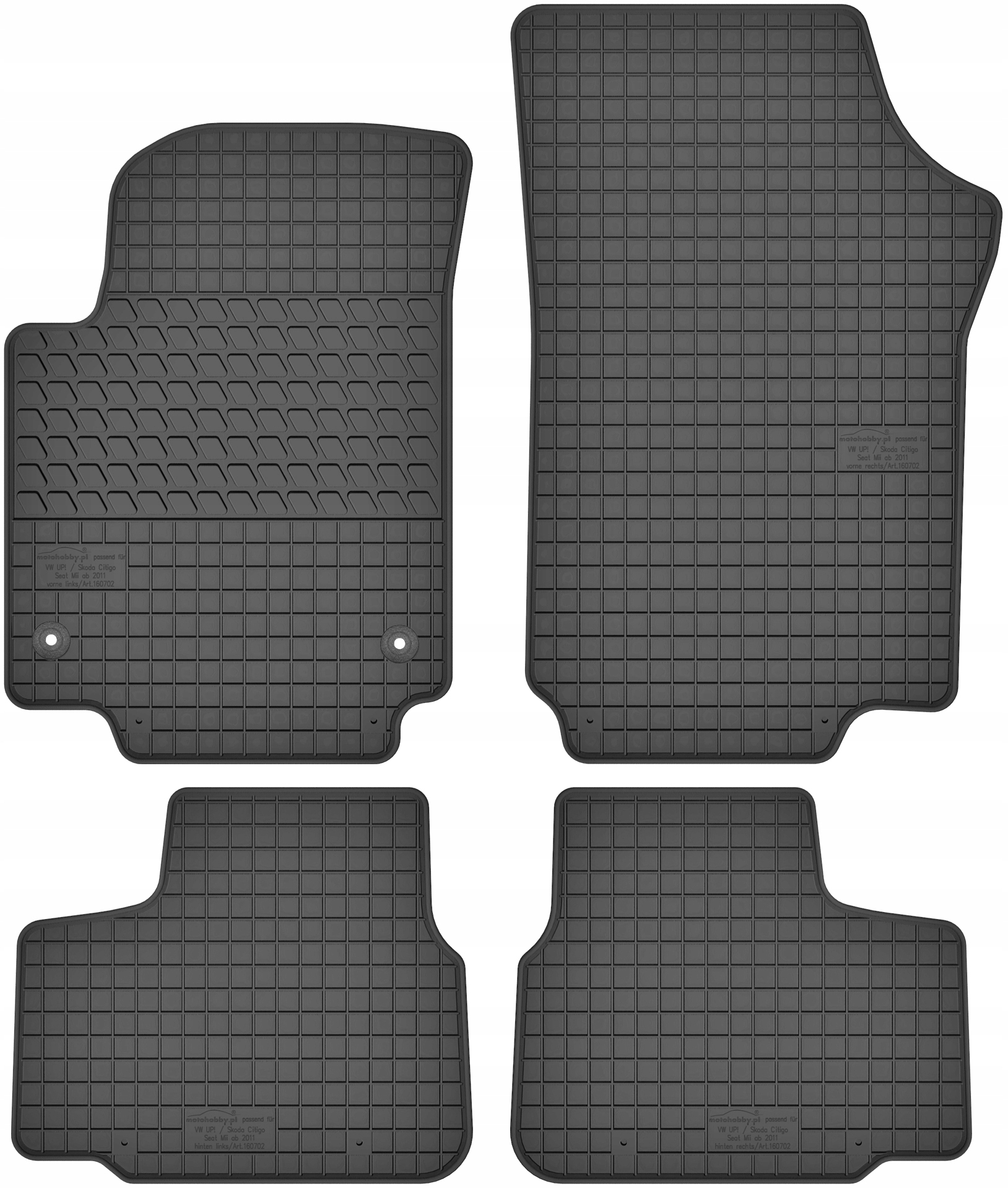 Dywaniki gumowe do VW Up! – Ochrona wnętrza Twojego samochodu