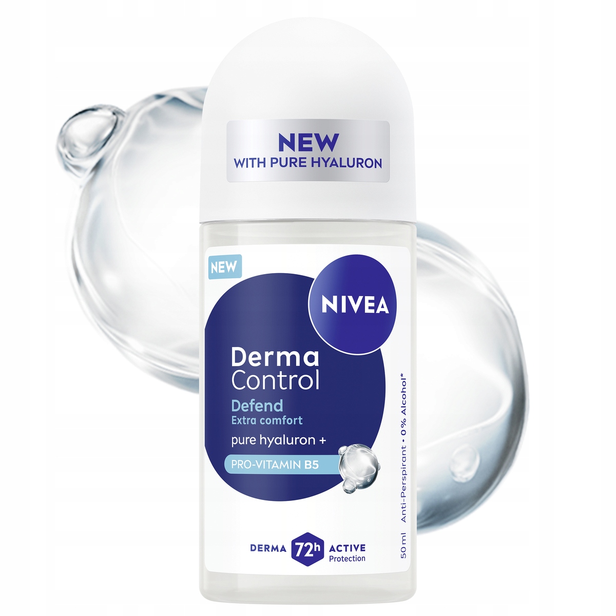 NIVEA Derma Control Defend Damski Antyperspirant w kulce z kwasem hialuronowym 50ml – Skuteczna ochrona i pielęgnacja