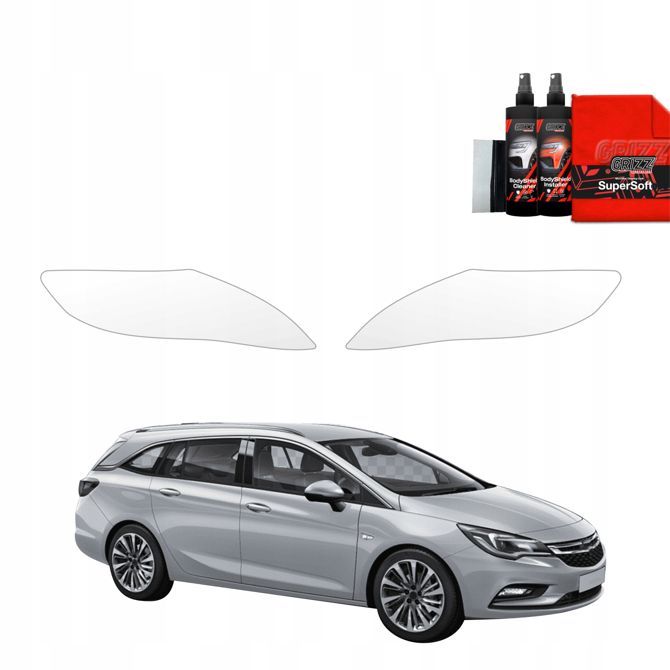 Folia ochronna na lampy GrizzGlass BodyShield do Opel Astra J Kombi 5D (2012-2015) – Idealna ochrona dla Twojego auta