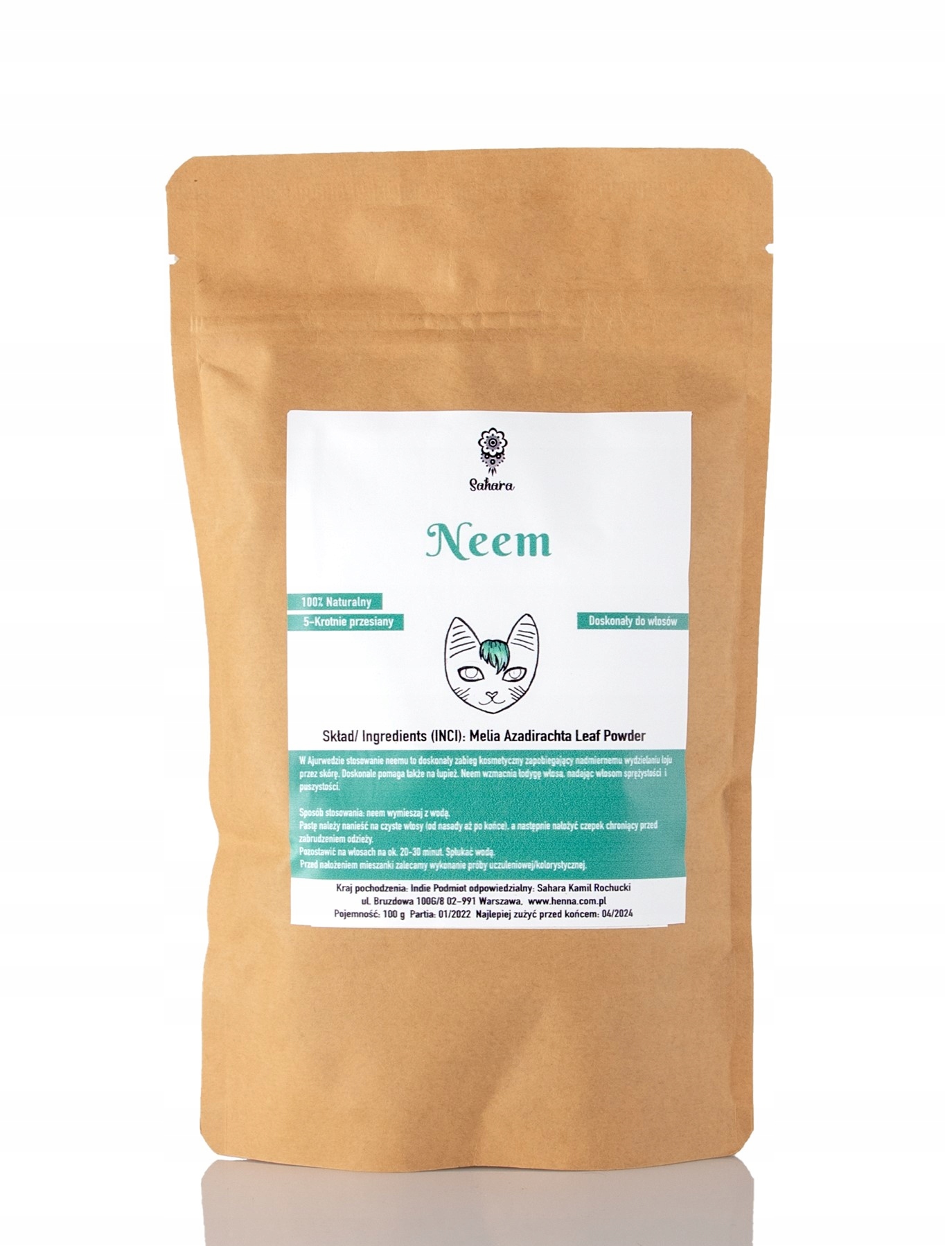 Sahara Henna Neem 100g – Naturalna pielęgnacja dla Twojej skóry i włosów