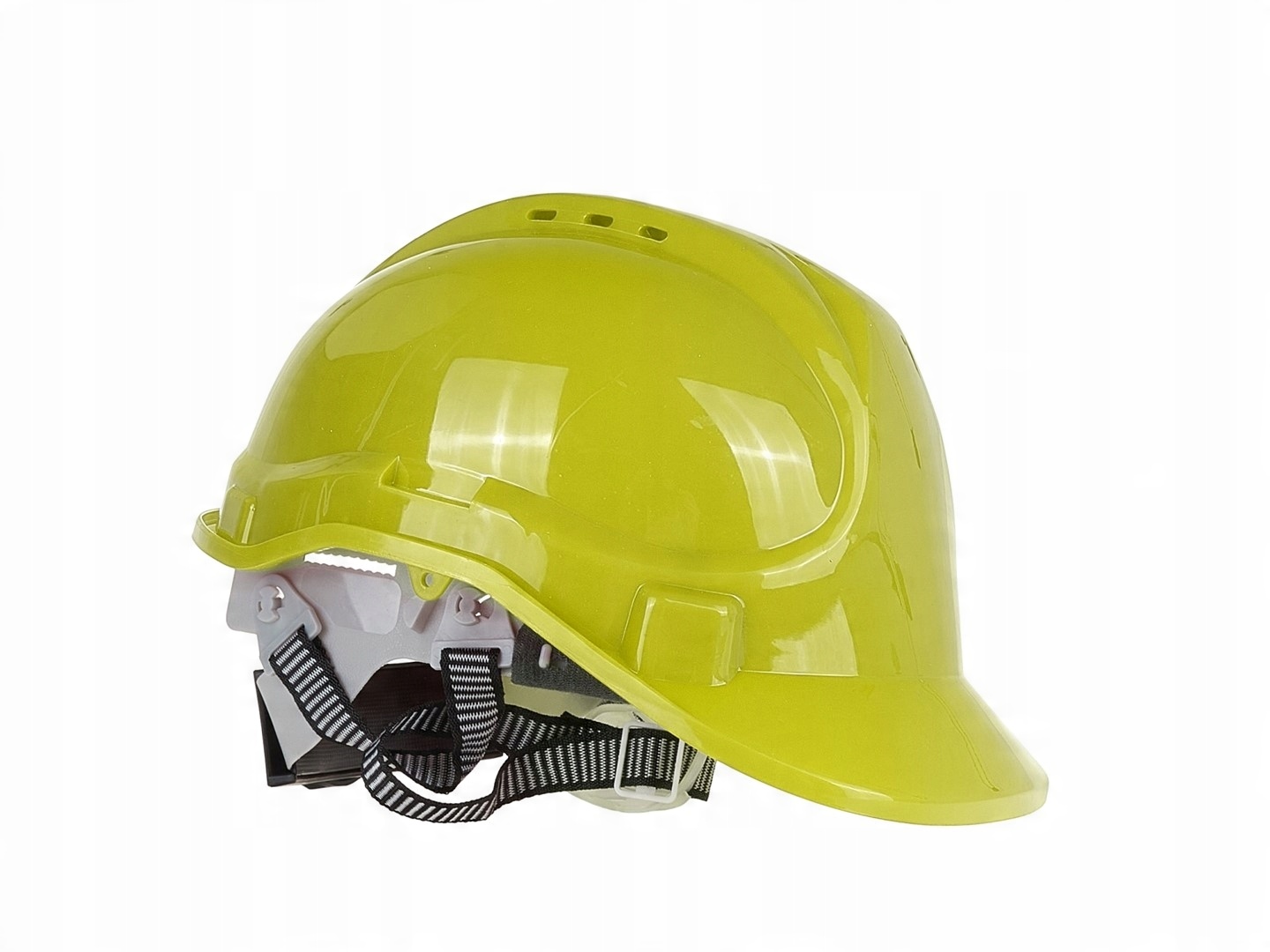 Kask ochronny budowlany BHP regulowany – żółty (Geko G90035)