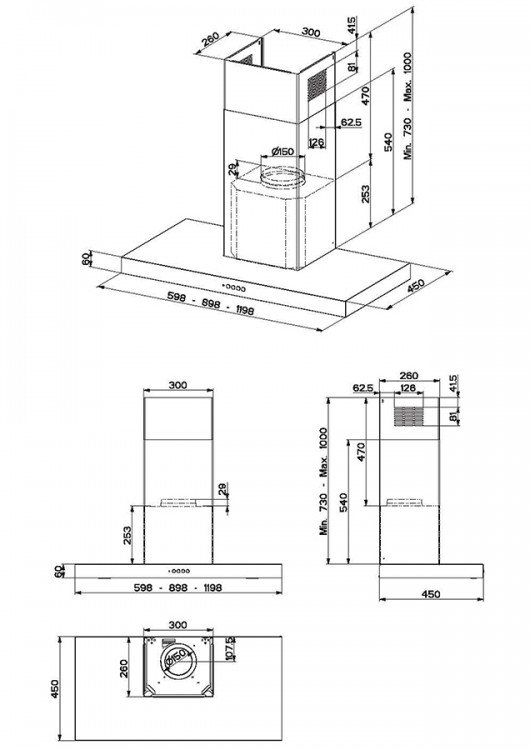 Możliwość montażu w trybie wyciągu lub pochłaniacza – Elastyczność w instalacji