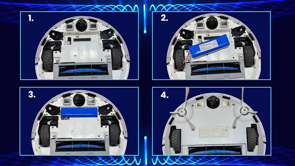 cztery kroki wymiany baterii w robocie sprzątającym xiaomi