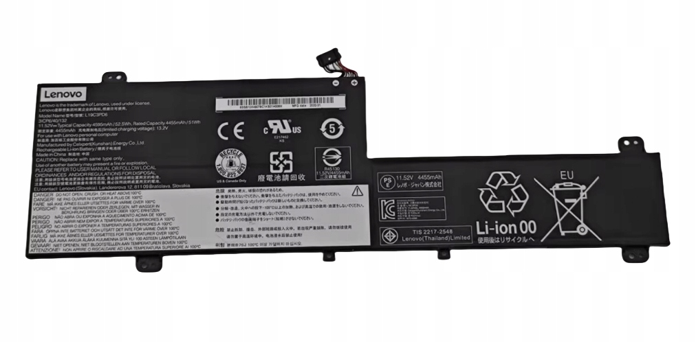 Typ baterii – Litowo-jonowa (Li-Ion)