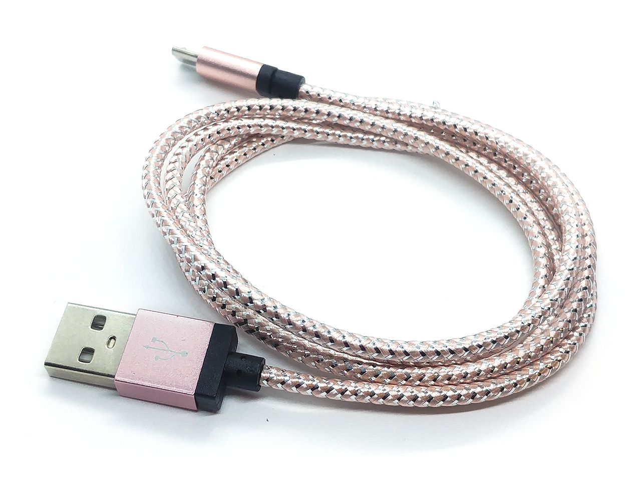 Kabel micro USB kolorowy złoty
