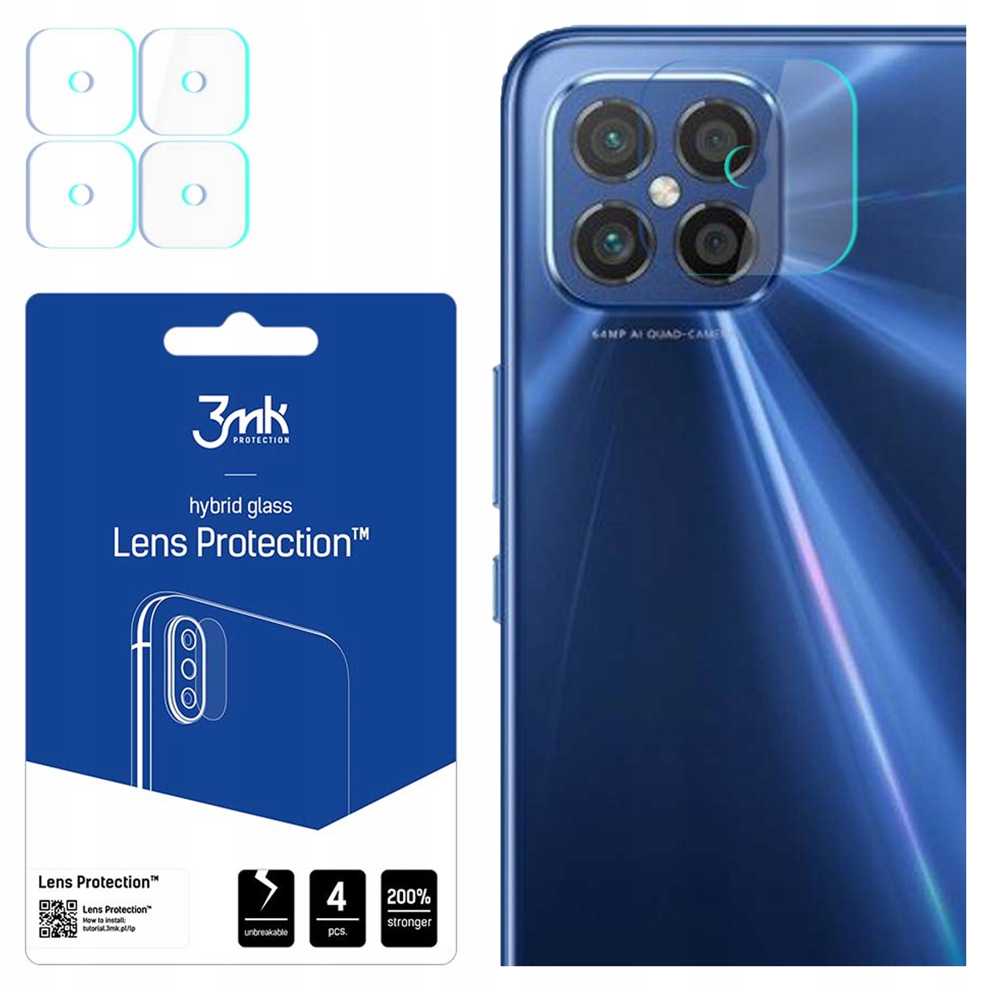 Zestaw zawiera 4 sztuki szkła ochronnego