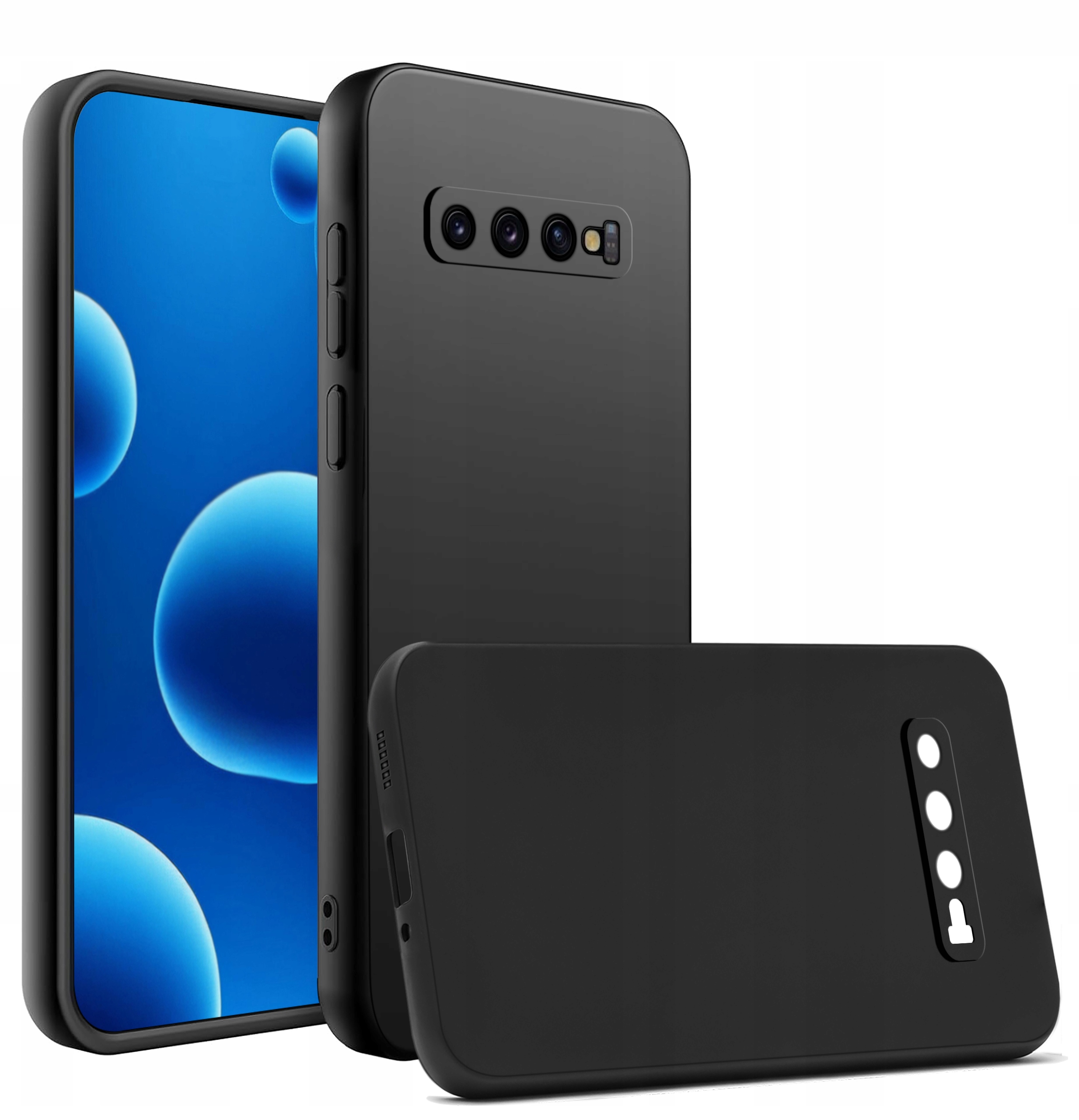 Etui Czarny Matowy Silikon Slim CASE do Samsung S10+ Plus – Elegancka ochrona dla Twojego smartfona