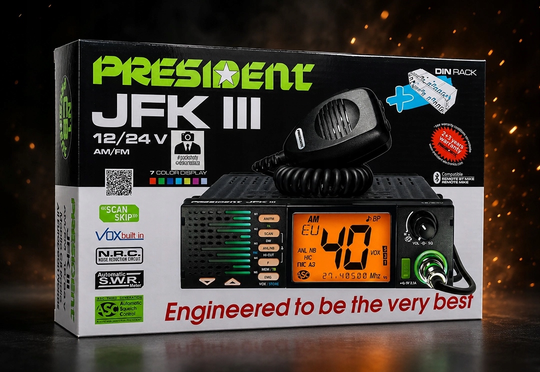 CB Radio President JFK III ASC VOX AM FM 12V 24V – Najlepszy wybór dla kierowców