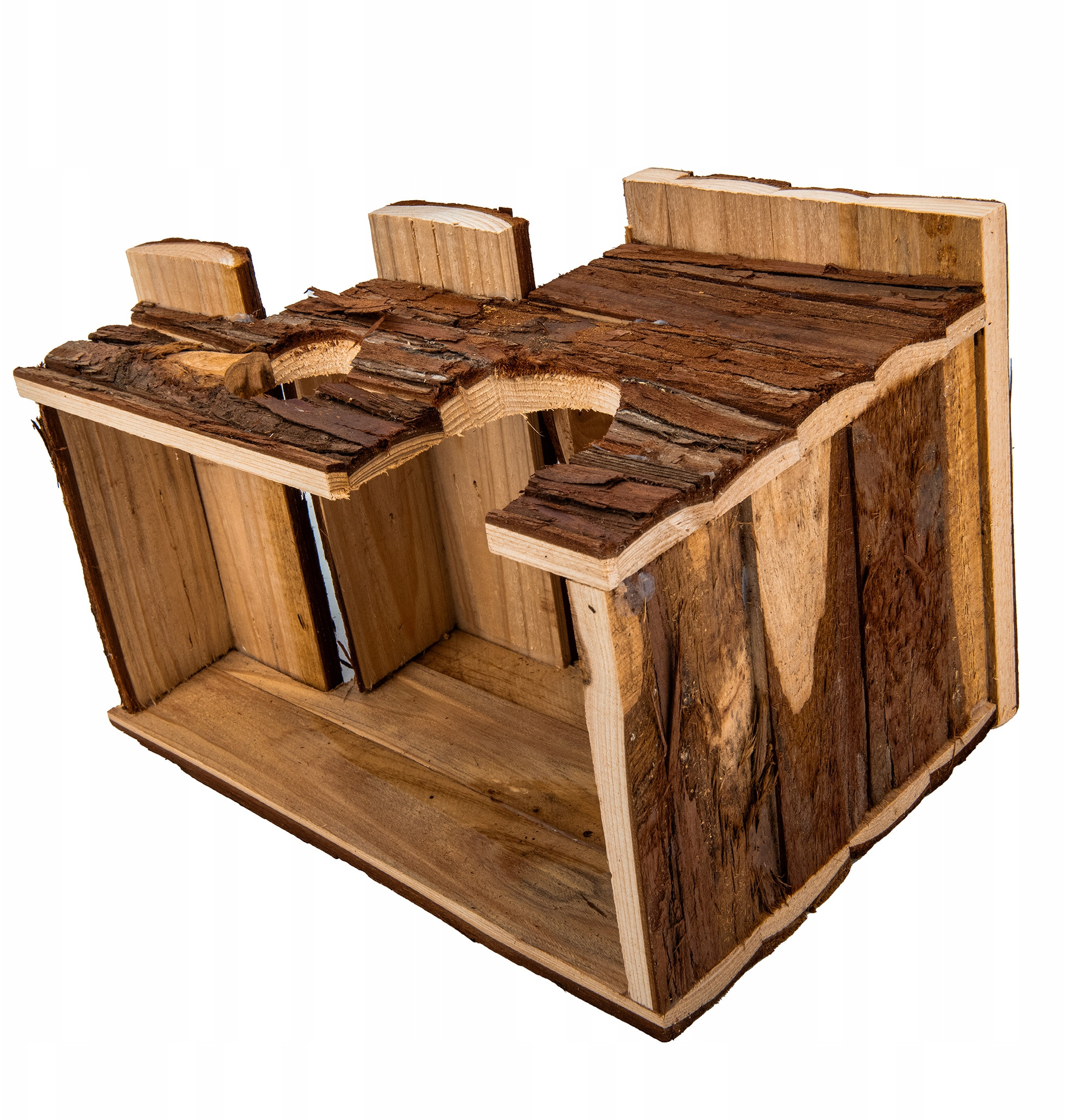 Wykonanie z naturalnego drewna i kory