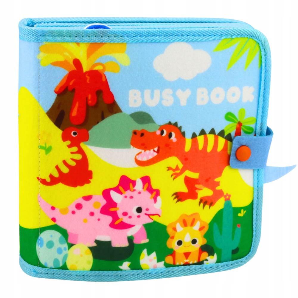 Książeczka Edukacyjna Sensoryczna Filcowa 3D Dinozaury – Odkryj fascynujący świat dinozaurów