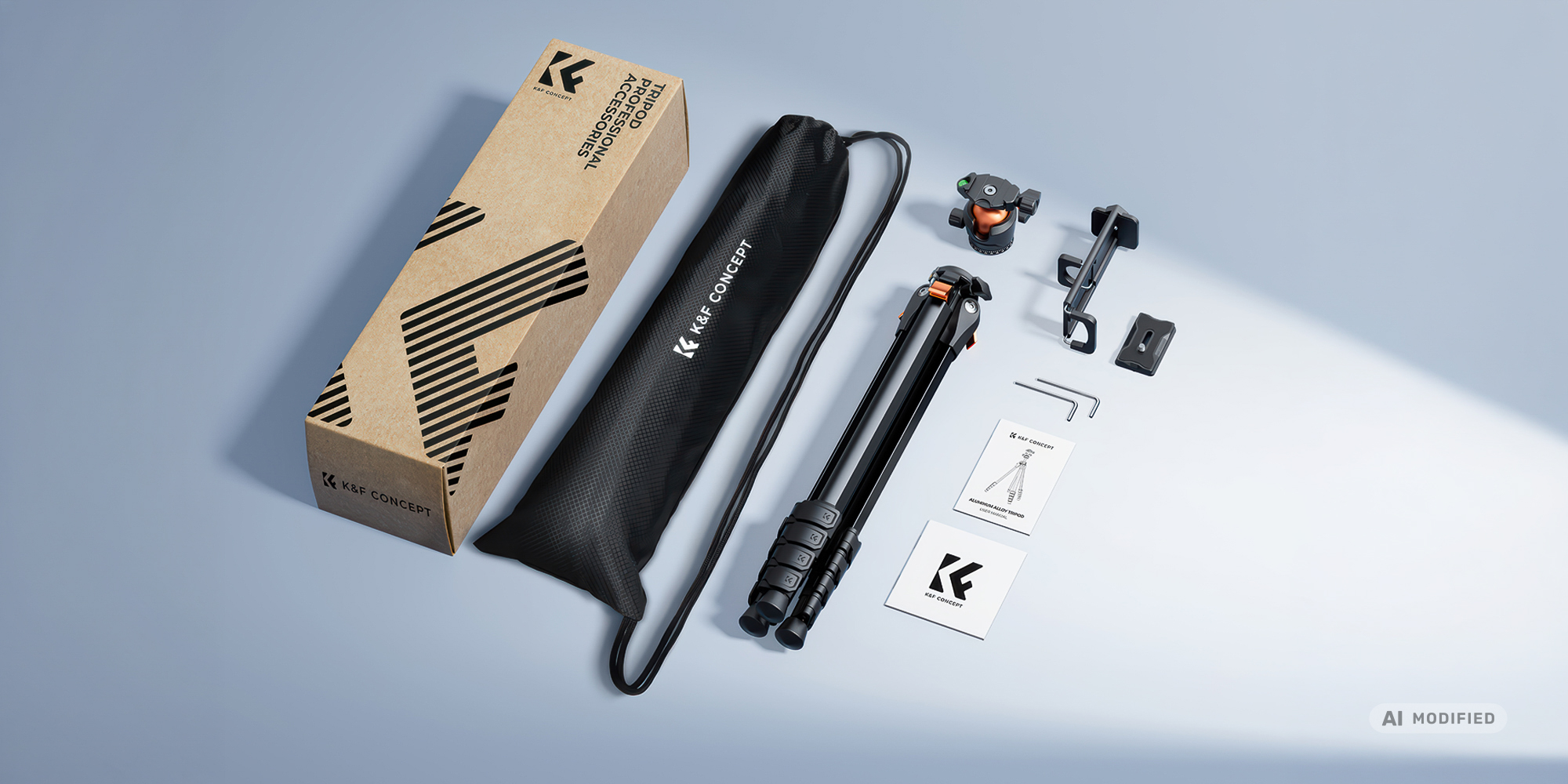 Statyw K&F Concept A305A3 z głowicą kulową BH-40 - Stworzony z myślą o podróżach