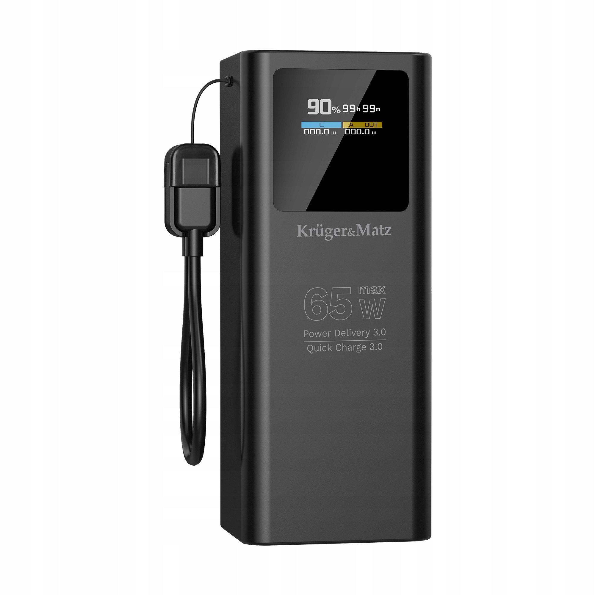 PowerBank Kruger&Matz 20000 mAh Li-ion 65W – Niezawodne zasilanie w każdej sytuacji