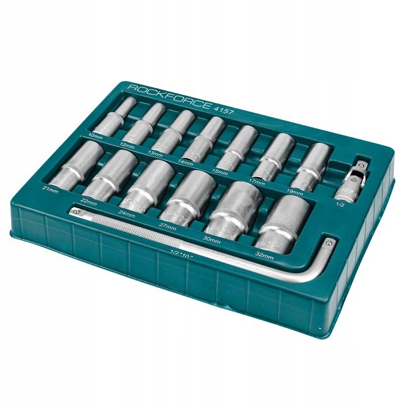 Komplet nasadek 6-kątnych od 10mm do 32mm