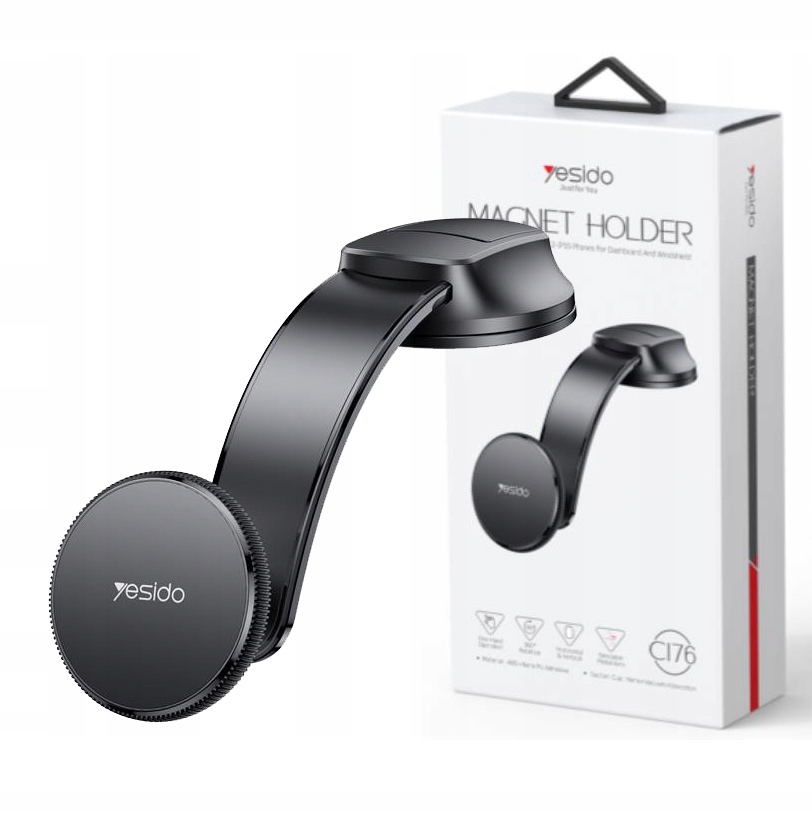 Yesido Magnet. Uchwyt Samochodowy C176 MagSafe, BLACK / CZARNY – Innowacyjne rozwiązanie dla Twojego samochodu