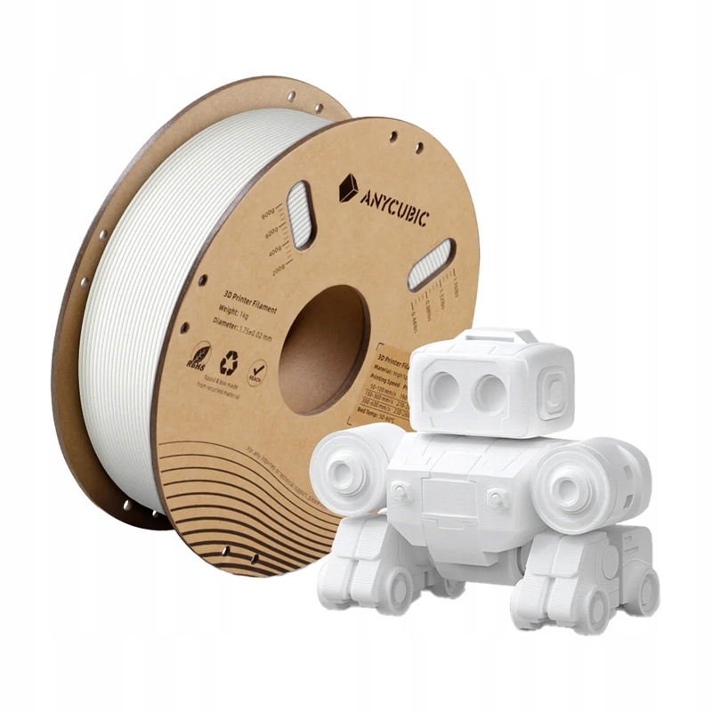 Filament High Speed PLA 1 KG (Biały) – Szybkość i Precyzja w Druku 3D