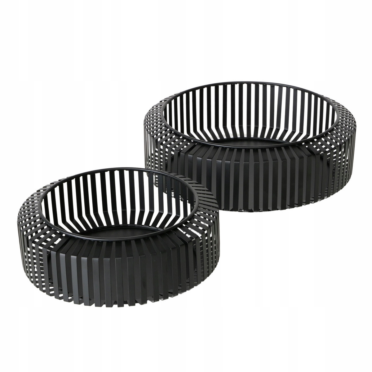 Metalowe miski ozdobne VIKI – Zestaw 2 szt. Ø 24-30 cm