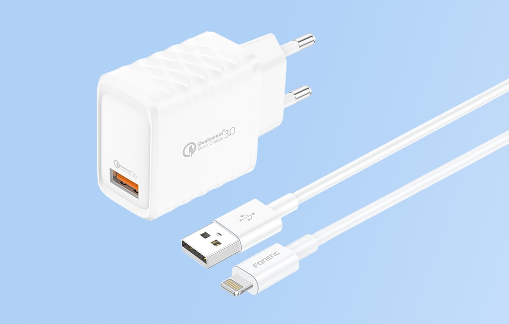 Ładowarka sieciowa Foneng EU54 USB-A, 3A (Biała) – Szybkie i efektywne ładowanie