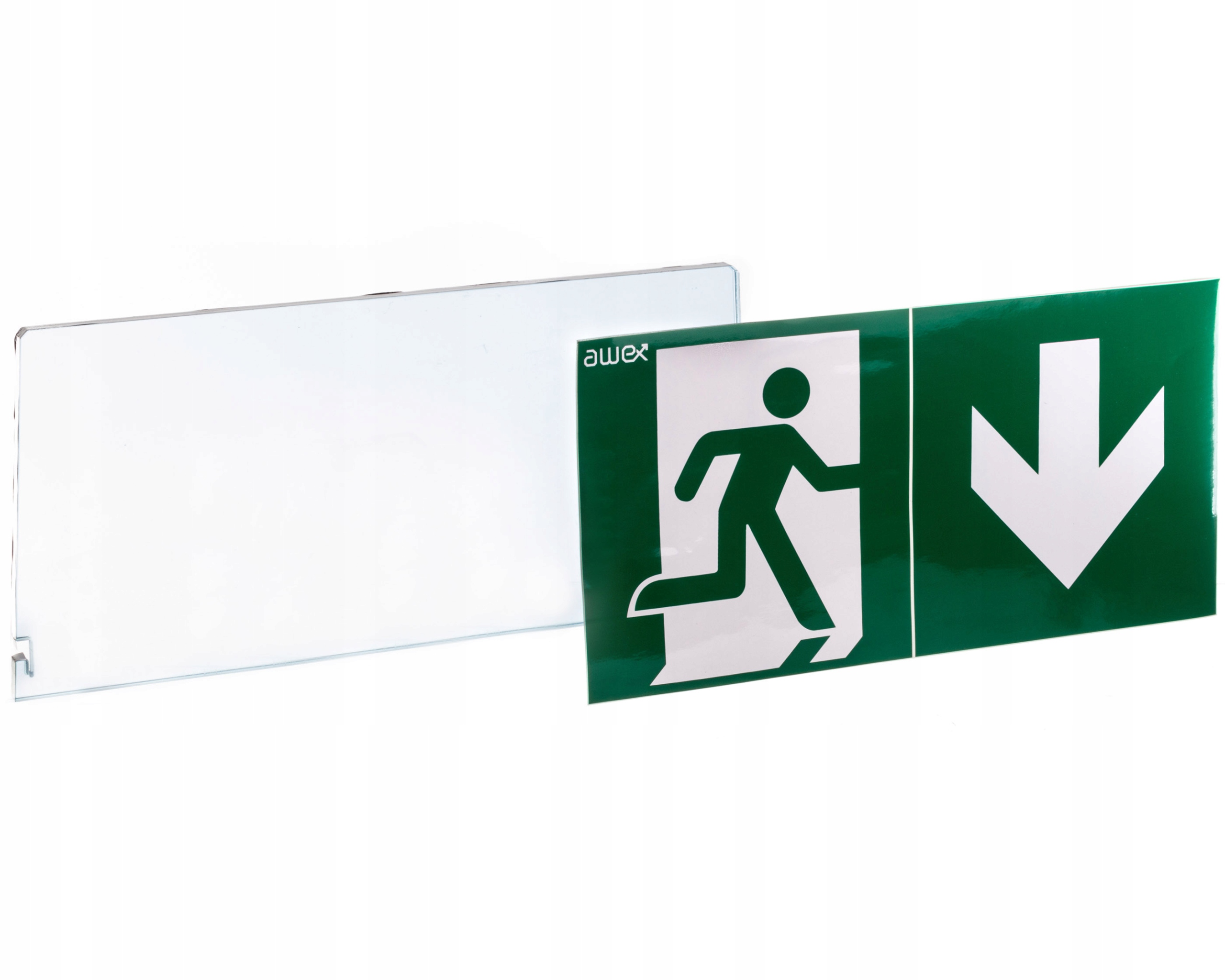 Plexa do dwustronnej oprawy kierunkowej EXIT L PU32 + PU43 – Bezpieczeństwo w Twoim obiekcie
