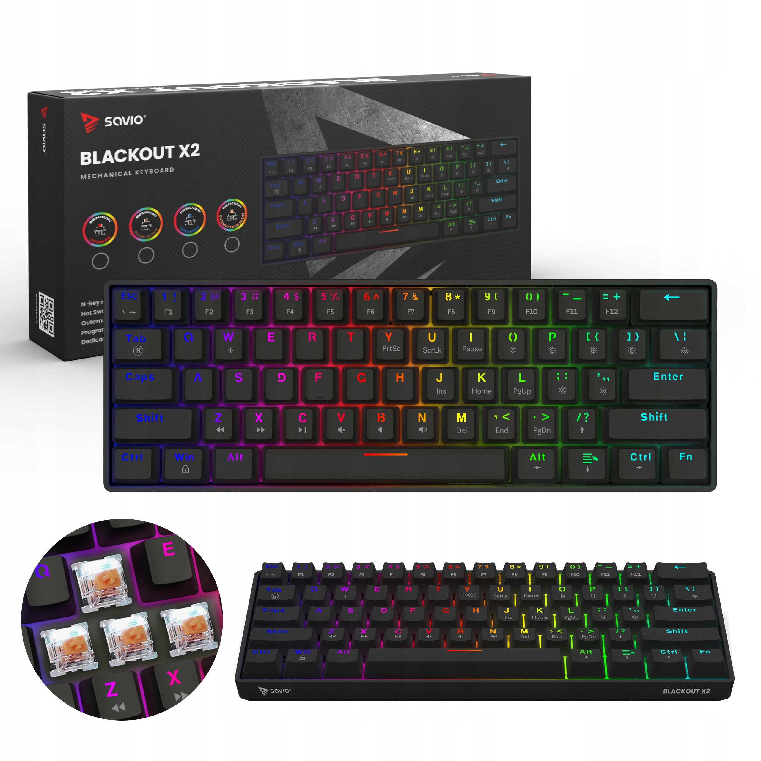 Pełne podświetlenie RGB – 18 trybów dla wyjątkowego stylu