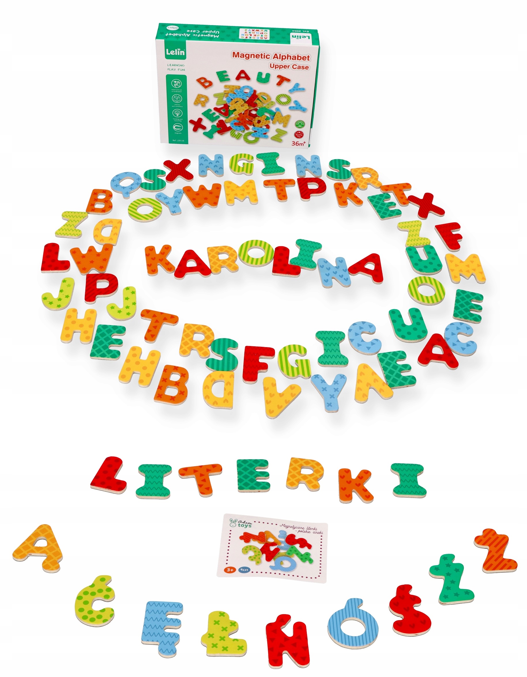 Zestaw 60 sztuk - Idealny do nauki alfabetu