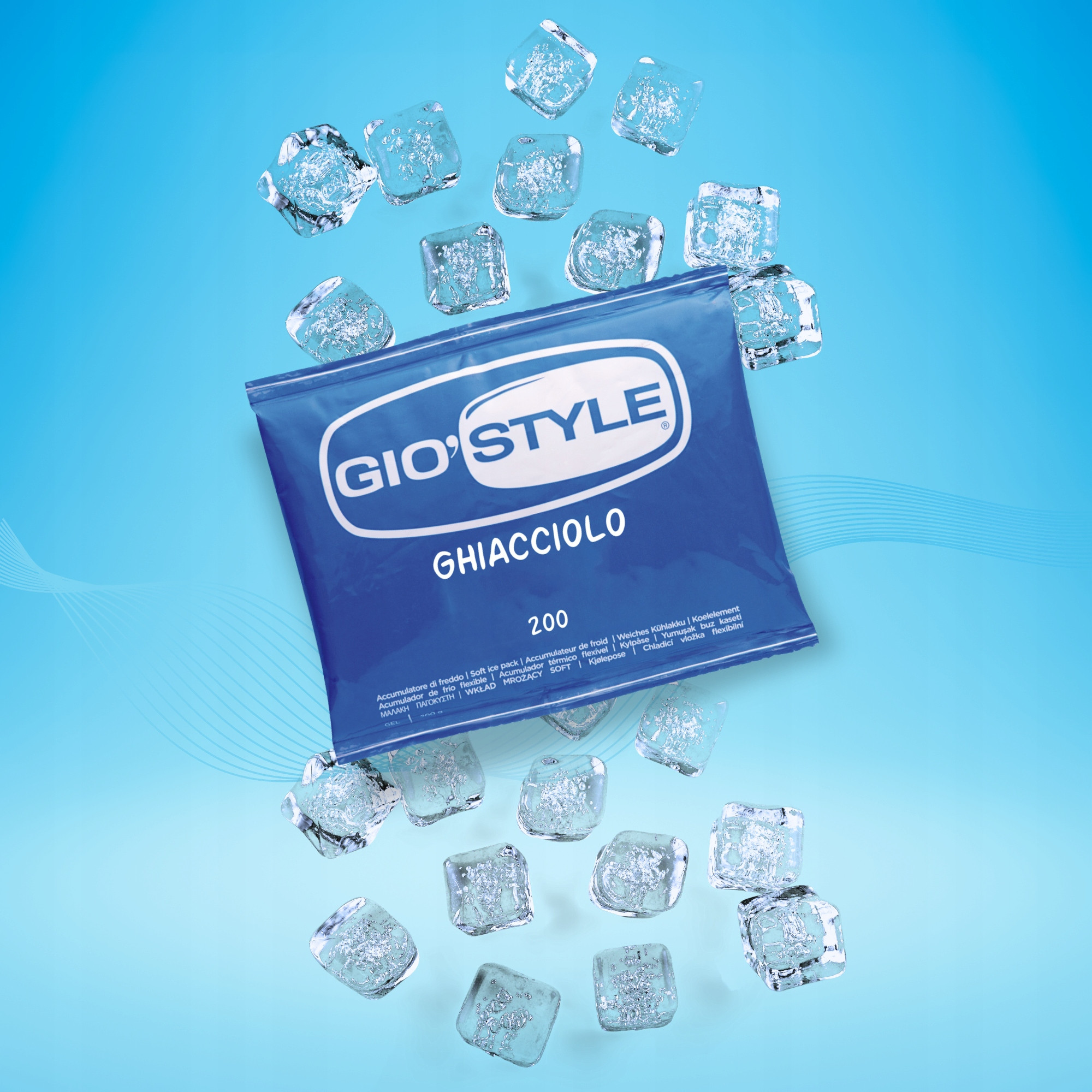 GIO`STYLE Zelejveida aukstuma elements Ghiacciolo Soft 200gr – Idealny wkład mrożący do lodówek turystycznych