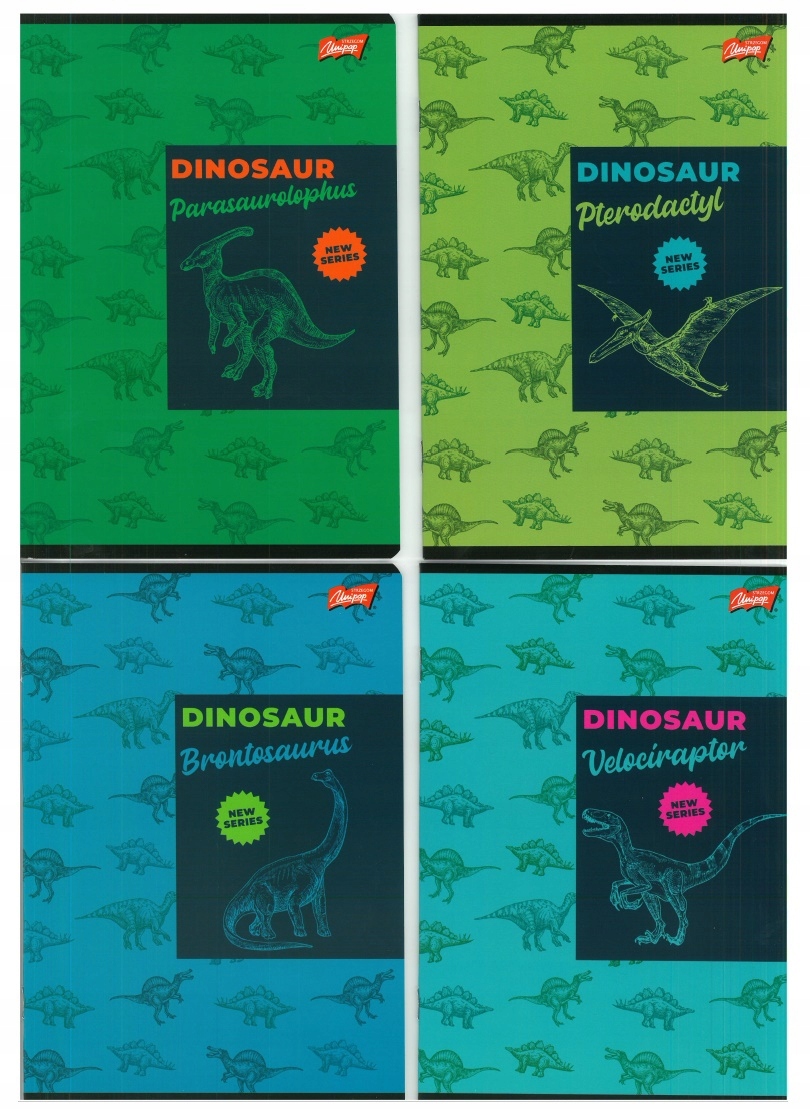 Modna grafika okładek z dinozaurami