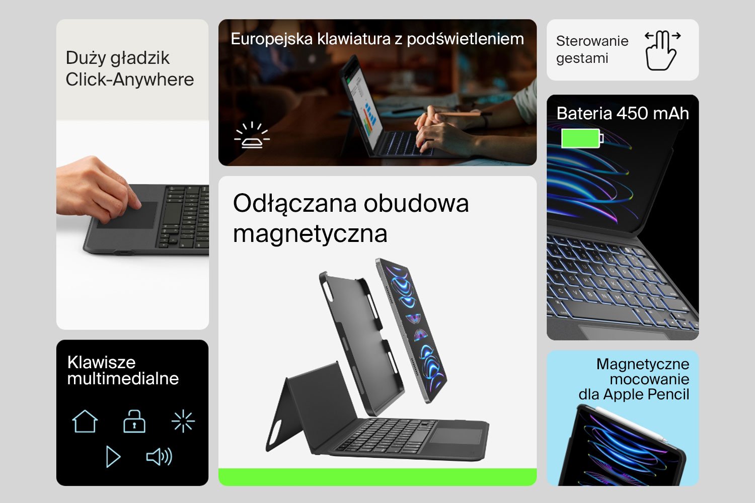 Belkin BBZ001DU-V1 to etui z klawiaturą bluetooth do iPad'a
