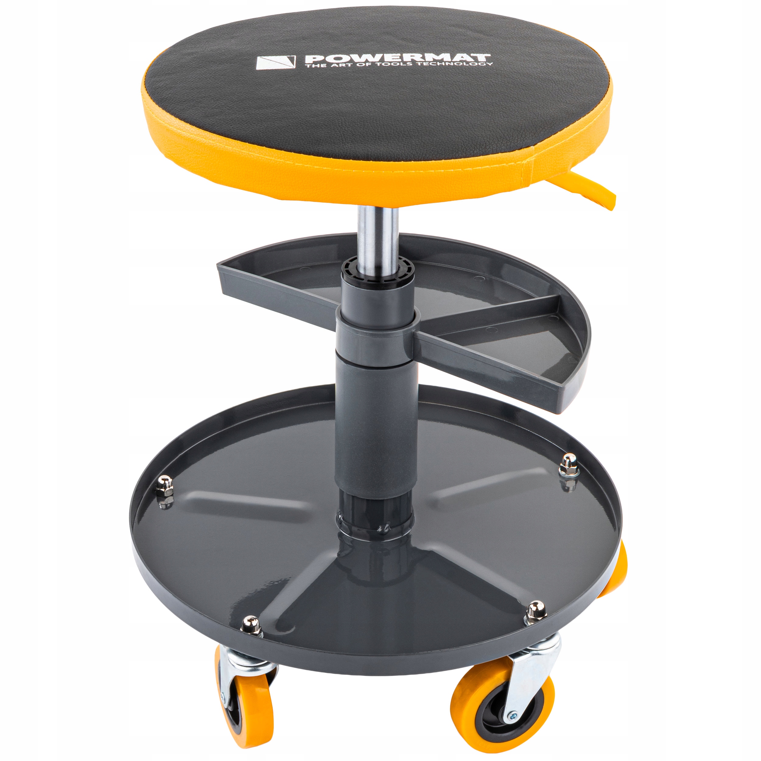 Siedzisko warsztatowe teleskopowe 400-520mm – Komfort i mobilność w Twoim warsztacie