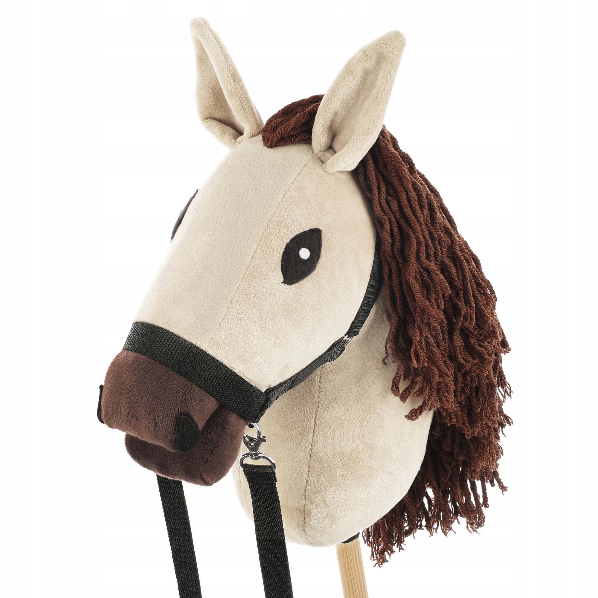Hobby Horse Skippi A3 – Ręcznie robiony konik na kiju w kolorze biszkoptowym