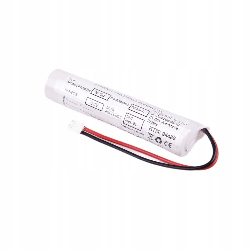 Pakiet akumulatorów NiCd 3,6V 600mAh 94485 – Wydajne zasilanie dla Twojego biura