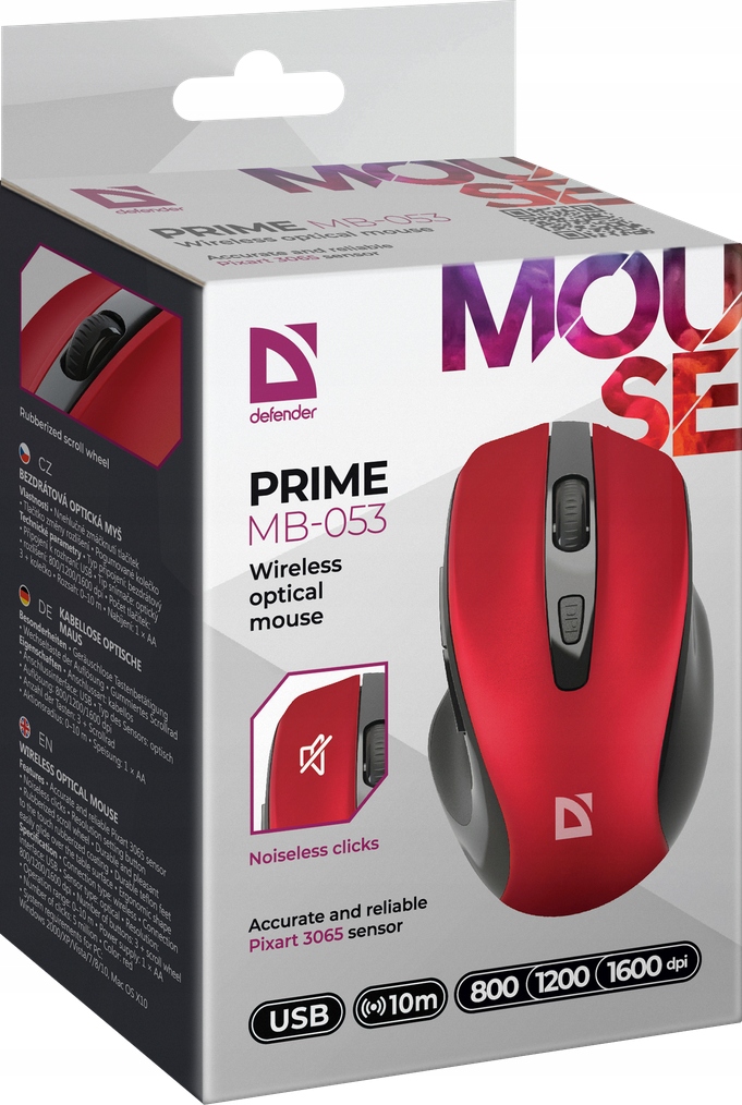 Mysz bezprzewodowa Defender PRIME MB-053 – Komfort i nowoczesność w jednym