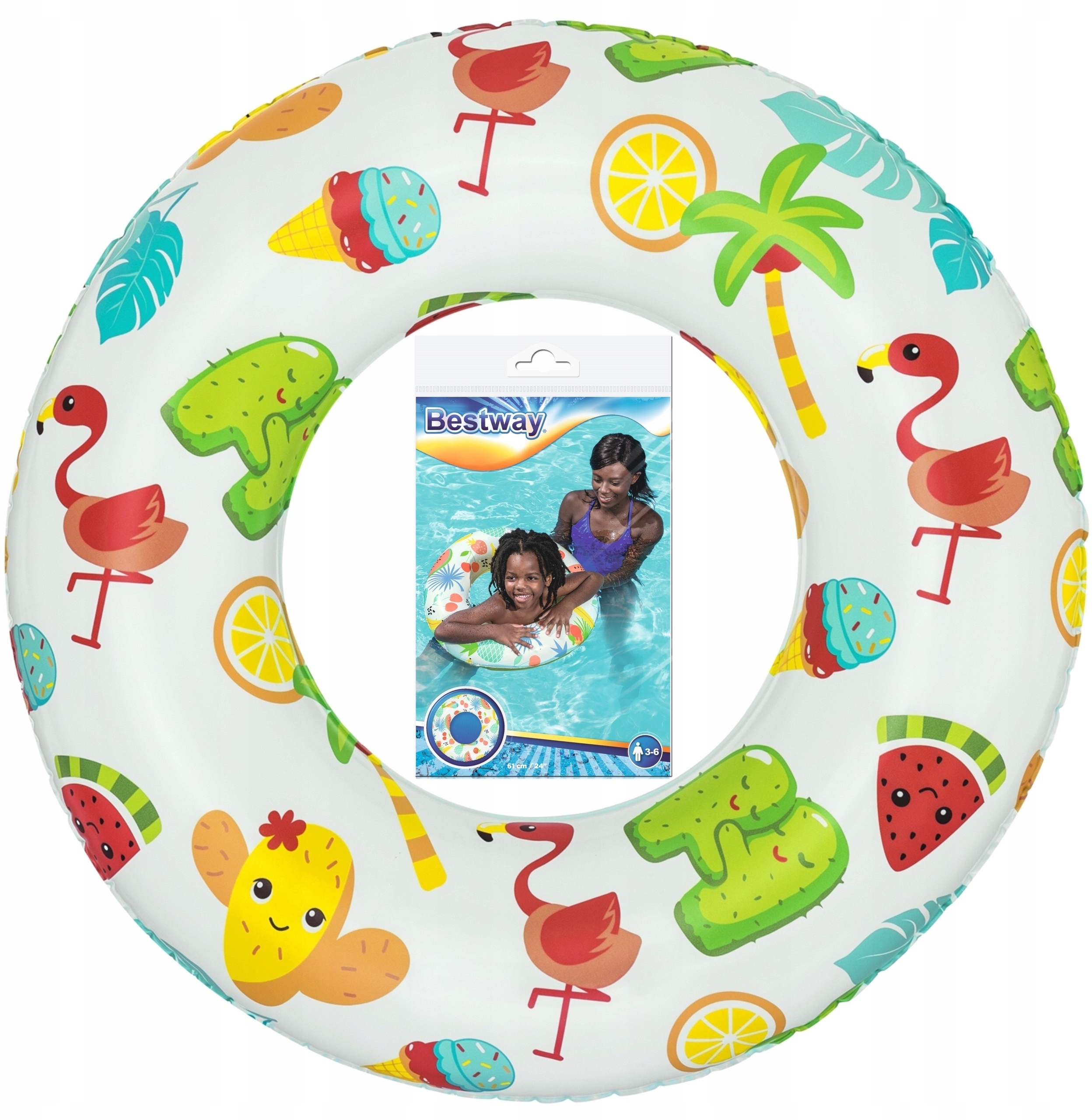 Bestway 36014 Kółko do pływania Owoce 61 cm – Idealna zabawa dla najmłodszych